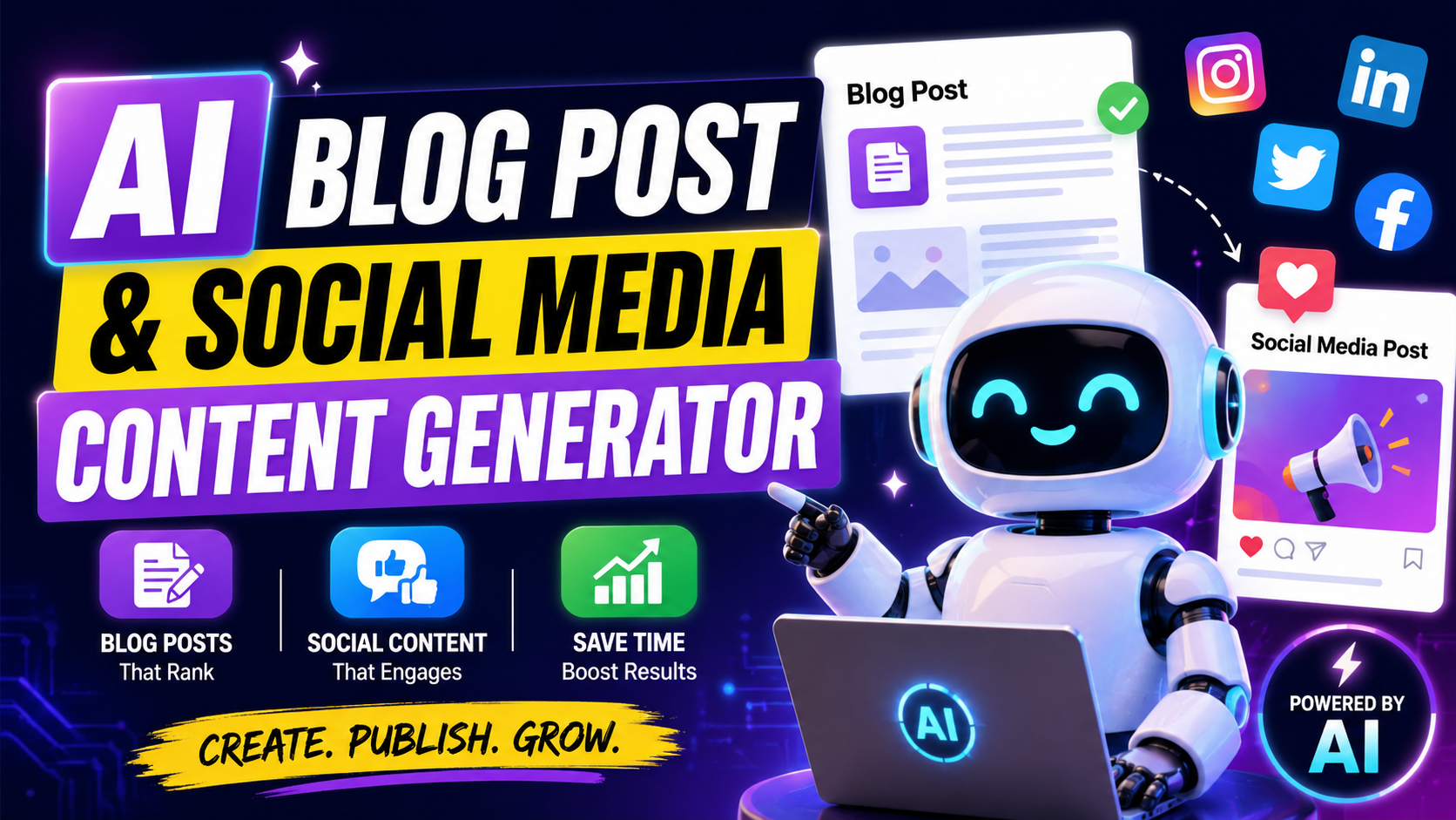 AI Blog Post and Social Media Content Generator